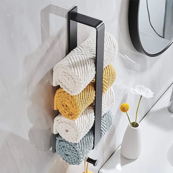 Uchwyt na Ręcznik Pionowy Czarny