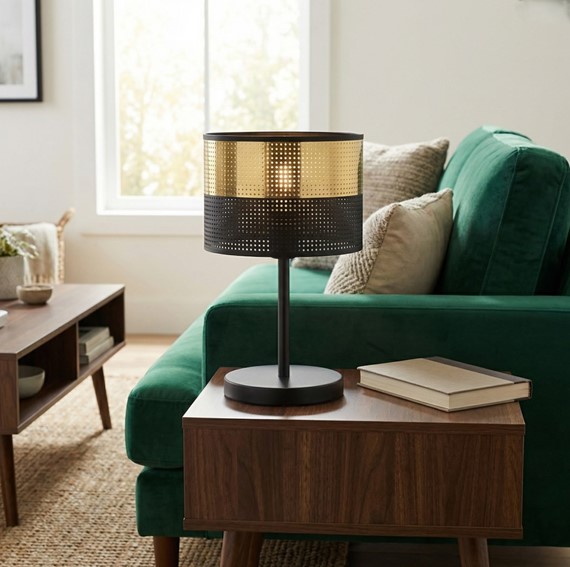 Lampa Biurkowa LUX LN1 Czarny/Złoty