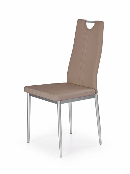 Krzesło K202 Aluminium/Cappucino Ekoskóra