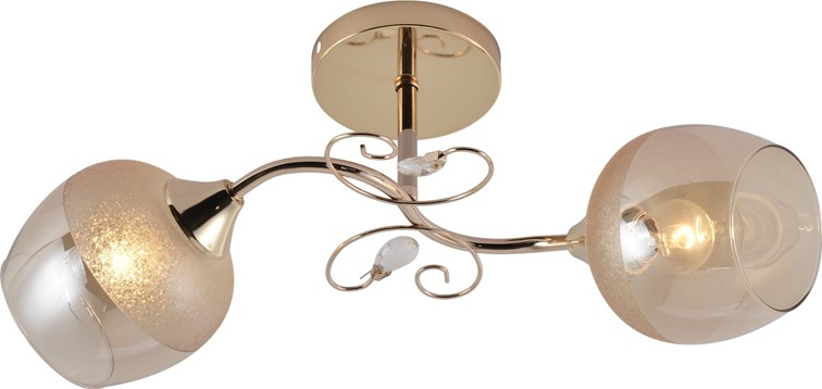 Żyrandol MARIKA 2 Czarny/Bursztynowy