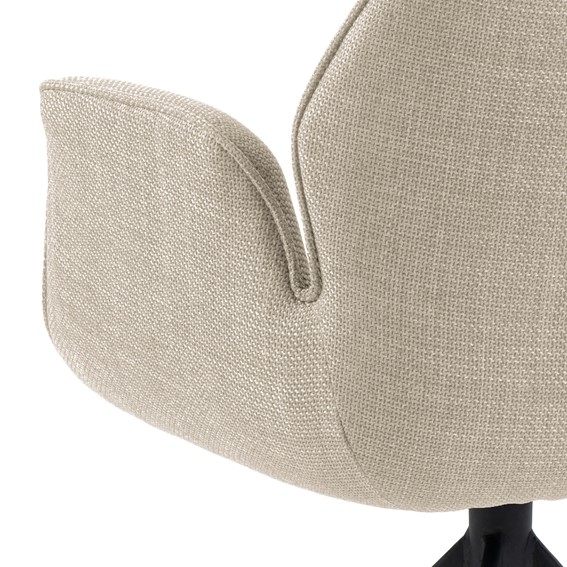 Krzesło Obrotowe z Podłokietnikami AURA Beżowy