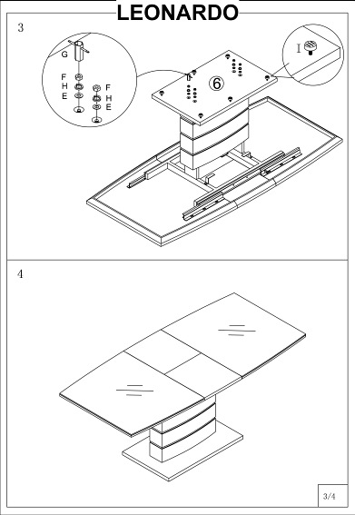 Stół Rozkładany LEONARDO (180-140)x80 Dąb