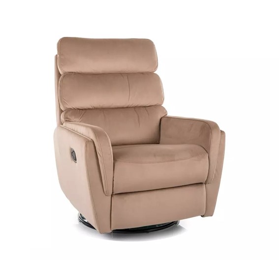 Fotel Rozkładany ARGOS Velvet Beżowy