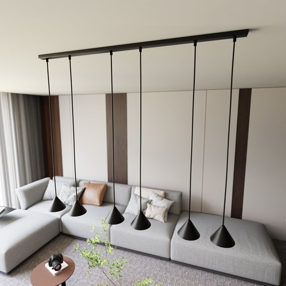 Lampa Wisząca ELIT 6 Czarny