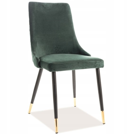 Krzesło PIANO Velvet Czarny/Złoty/Zielony