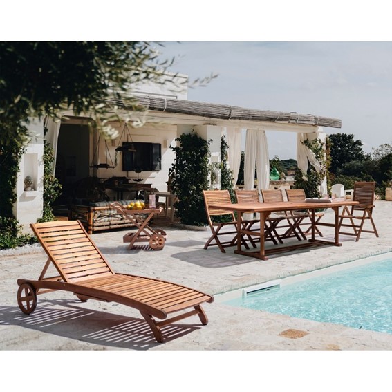 Krzesło Ogrodowe Składane NOEMI Naturalny