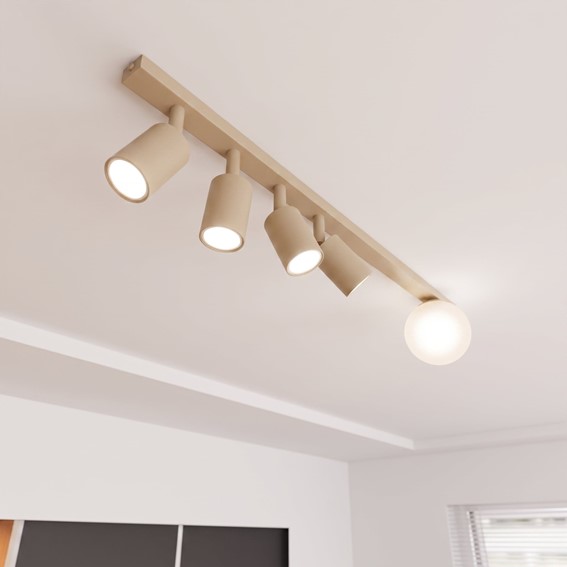 Lampa Sufitowa BASTER 5 Beżowy/Opal