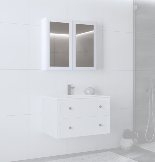 Szafka Lustrzana TORETO 2D Biały