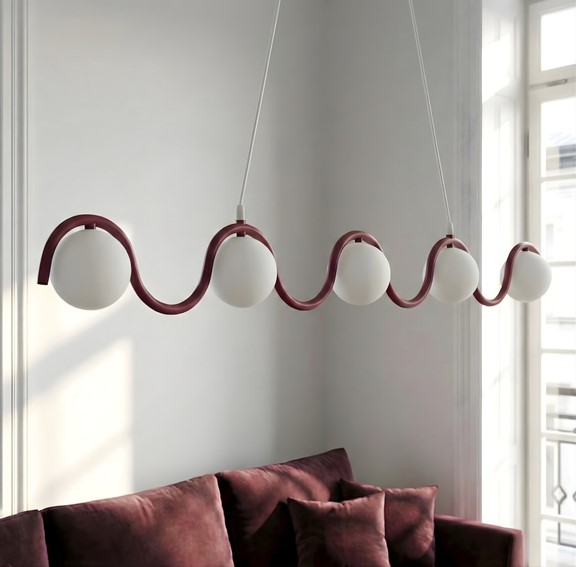 Lampa Wisząca SINUS 5 Burgundowy