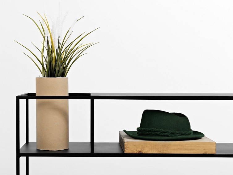 Konsola SENSO FLOWER METAL L 120x25 Czarny