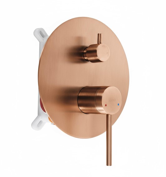 Zestaw Natryskowy Podtynkowy FOSS CLIF + BOX Miedź Szczotkowana