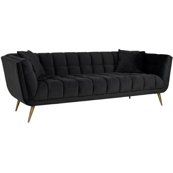 Sofa HUXLEY ANTRACIET - Czarny/Złoty