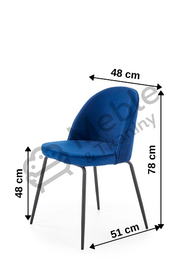 Krzesło K-314 50x40x80 Granatowy/Czarny