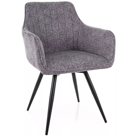 Krzesło BALLO LEO Szary/Czarny Mat