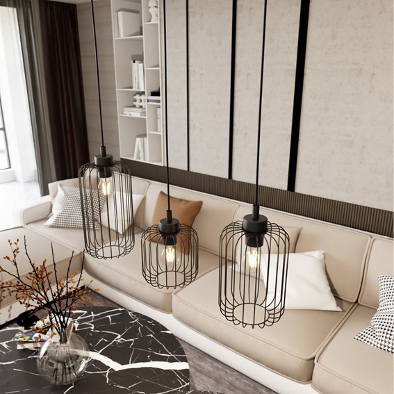 Lampa Wisząca VANDER 3 Czarny