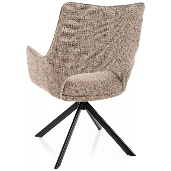 Krzesło FINO II Ciemny Beż/Czarny Mat
