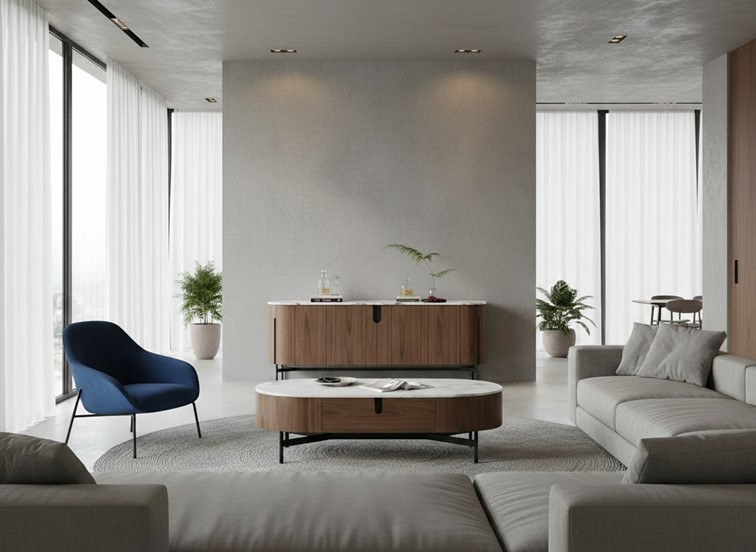 Komoda SILARIO SA01 Brązowy