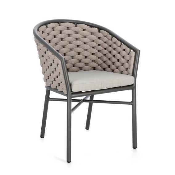 Krzesło Ogrodowe MARGALIDA Beżowy/Antracyt