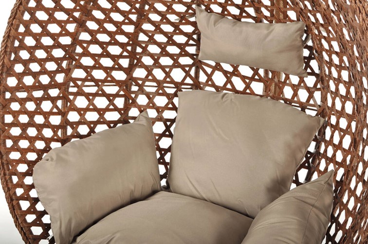 Fotel Wiszący Kokon BALI Brązowy