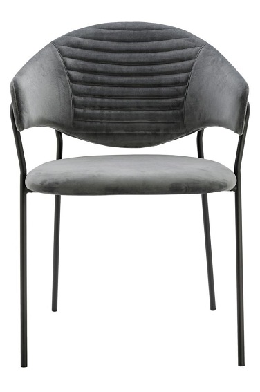 Fotel NAOMI ciemny szary - welur