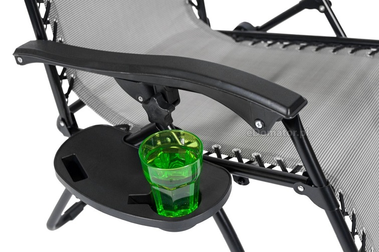 Leżak Ogrodowy Rozkładany Zero Gravity Szary