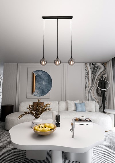 Lampa Wisząca COSMO 3 Czarny/Grafitowy