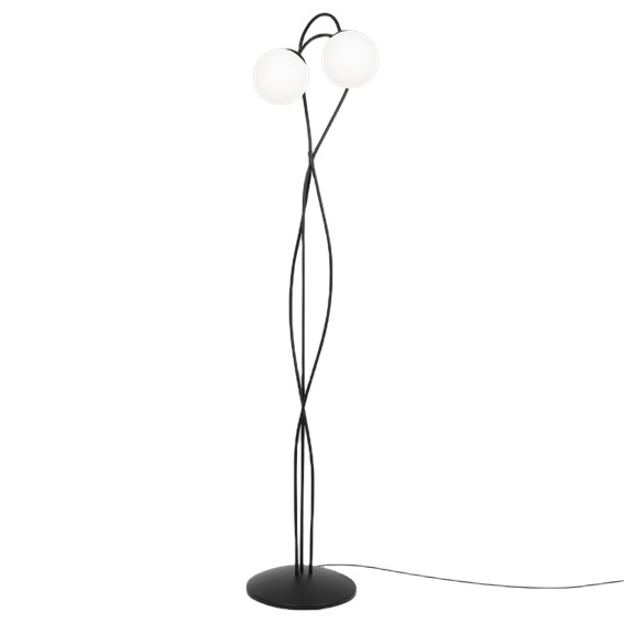 Lampa Podłogowa NELA K-5353 Czarny/Biały
