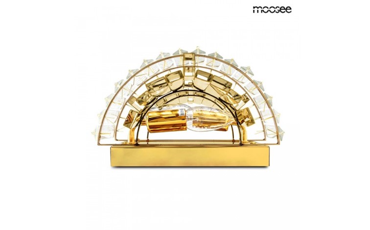 Lampa Ścienna TOWERS Złoty/Transparentny