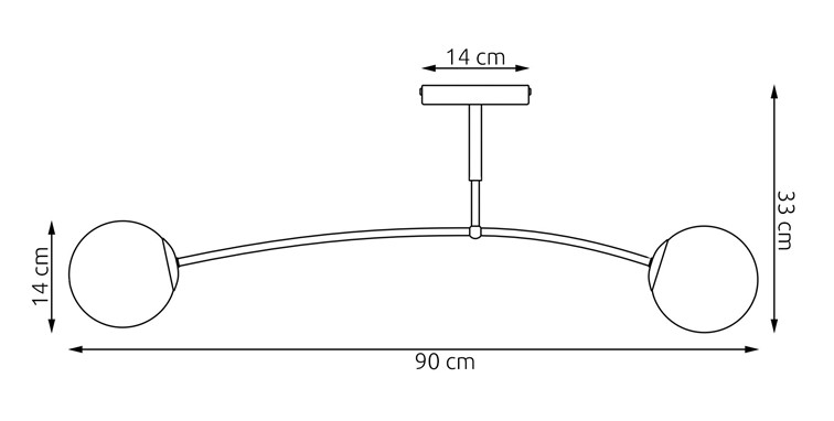 Lampa Sufitowa PREGOS 2 Beżowy/Biały