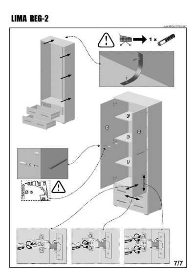 Regał LIMA REG2 Dąb Sonoma/Biały