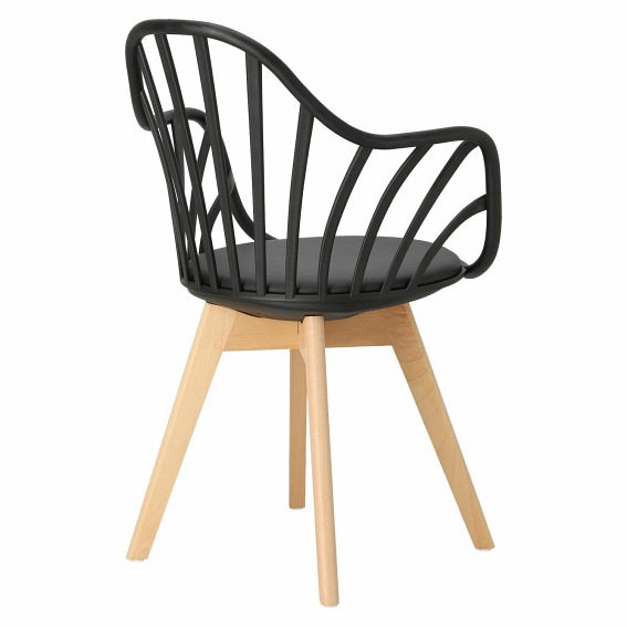 Krzesło z Podłokietnikami Sirena 57x58x84 Czarny