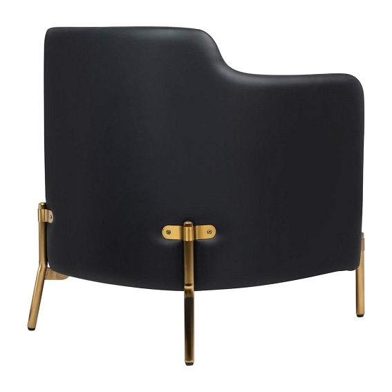 Fotel VENICE Czarny/Złoty