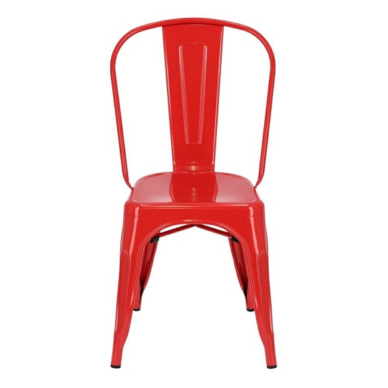 Krzesło PARIS Inspirowane Tolix Czerwony