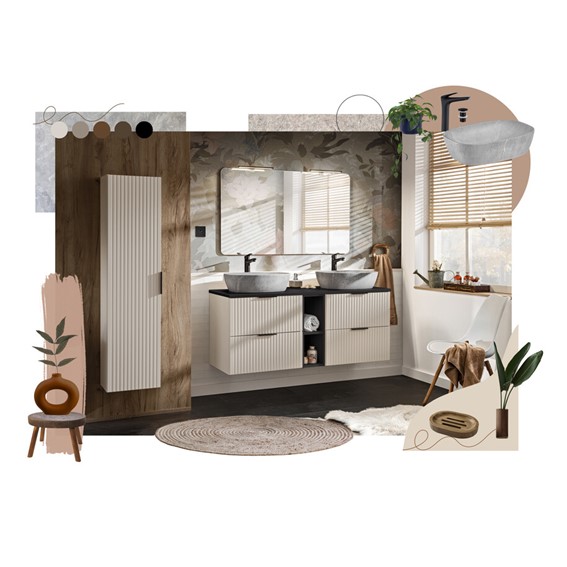 Zestaw Meblowy ADEL 60cm Kaszmirowy Mat