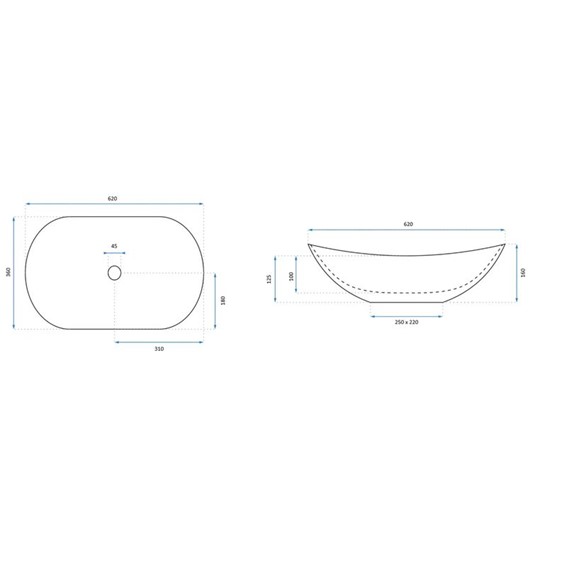 Umywalka Nablatowa ROYAL OMBRE Brązowy