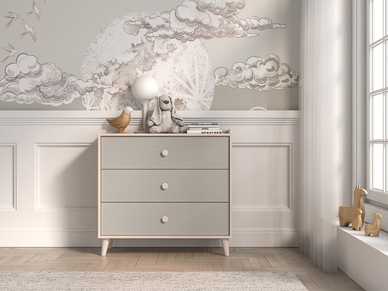 Komoda MEVEL 06 Beżowy/Szary