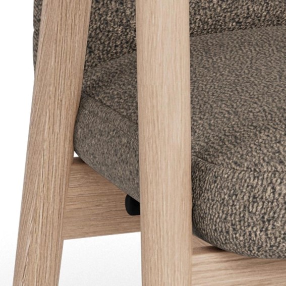 Krzesło CALVIN Brązowy/Dąb Bielony