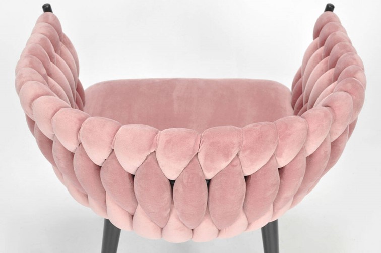 Krzesło ROSA Czarny/Pudrowy Róż