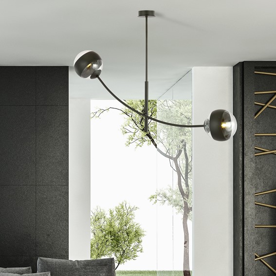 Lampa Wisząca HUNTER 2 STRIPE Czarny