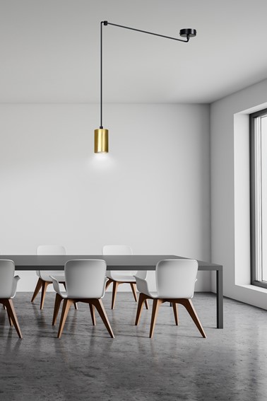 Lampa Wisząca TRAKER 1 Czarny/Złoty