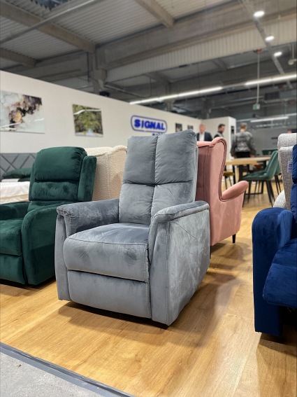 Fotel Rozkładany NEPTUN Velvet Szary Bluvel 14