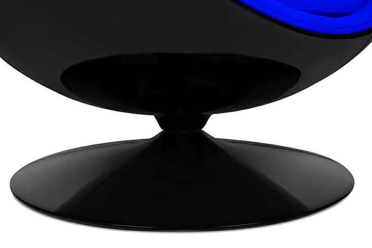 Fotel BALL BLACK Czarny/Niebieski