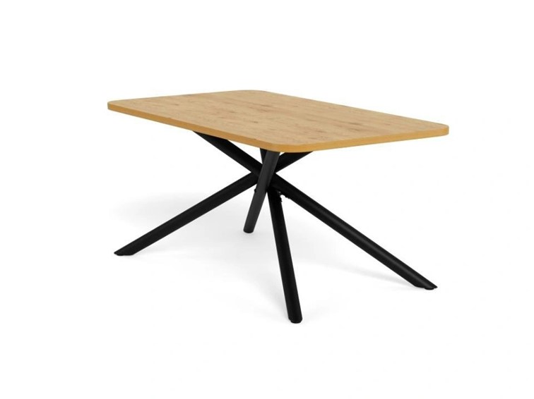 Stół LEVANTO 160x90 Dąb Naturalny/Czarny