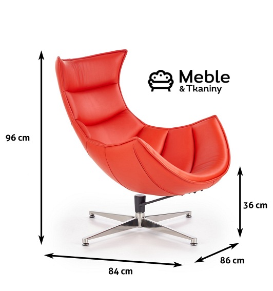 Fotel Wypoczynkowy LUXOR Czerwony