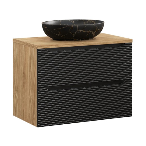 Zestaw Meblowy MONA 80cm Dąb Olejowany/Czarny Mat