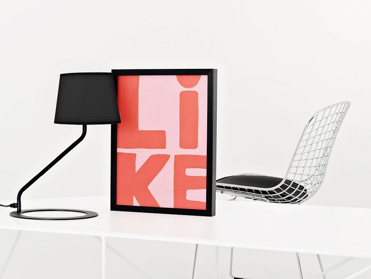 Lampa Stołowa Shade Table 15x35x40 Czarny