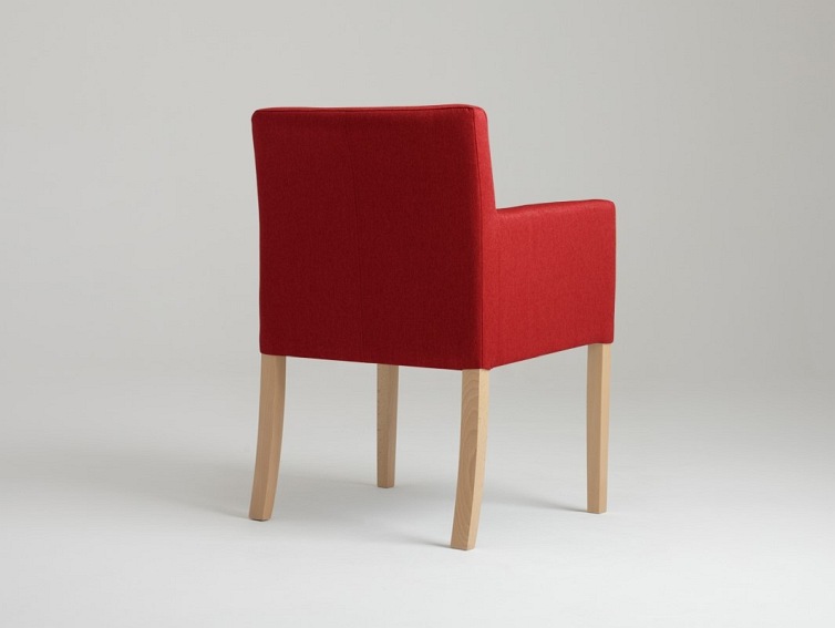 Fotel Wilton Arms 84 60x61x84 Krwista Czerwień/Naturalny