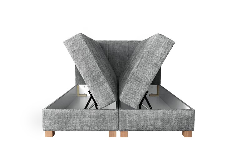 Łóżko LARGO z Pojemnikiem 160x200 cm Popielaty