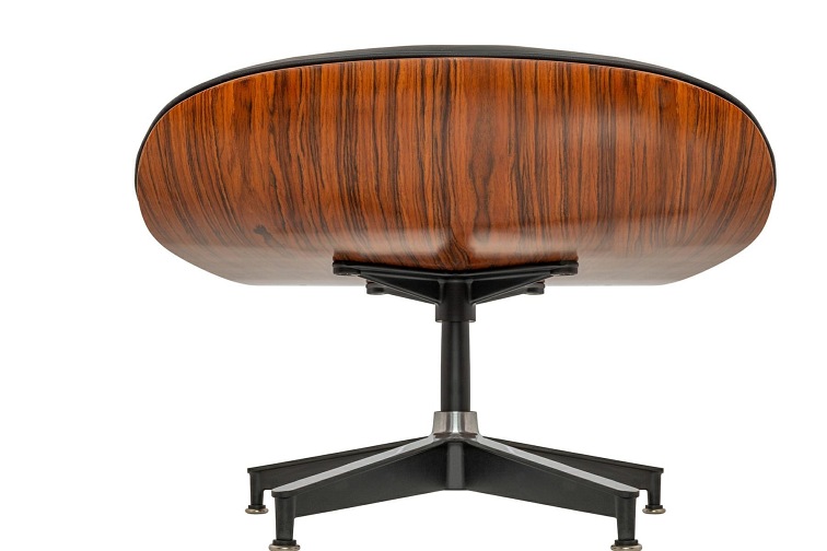 Fotel z Podnóżkiem LOUNGE HM PREMIUM Czarny/Różany