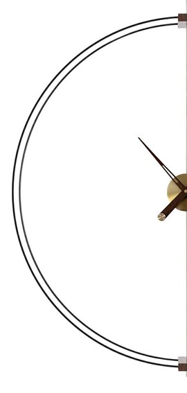 Zegar Ścienny DOBLE RING 14x90x112 Czarny/Brązowy